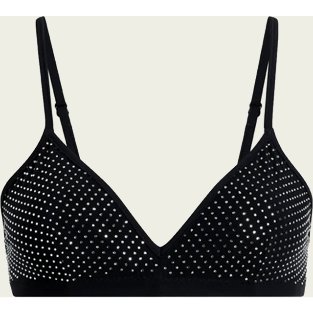 Party Starter Bralette in Crystal Black - S/M