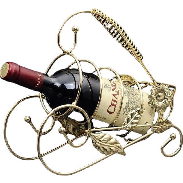 (Gold) Retro Wine Champange Bottle Rack Holder Wine Accessaries Home Decoration