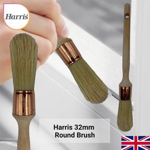 Harris round brush 32mm artisan sash pure bristle paint high quality fine detail