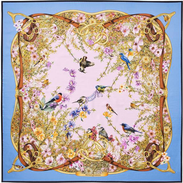 Aspinal of London Edwardian Garden Pure Silk Scarf, Multi