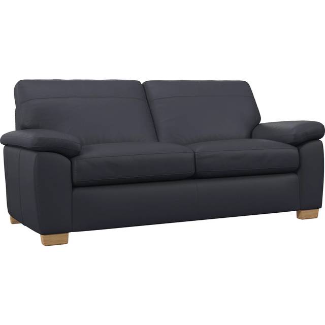 John Lewis Camden Large 3 Seater Leather Sofa, Light Leg