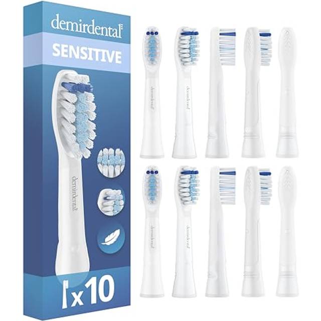 Sensitive Aufsteckbürsten von demirdental für Oral-B Pulsonic, weiche Ersatzbürsten, auch für Slim One Clean Luxe, 10 Stück
