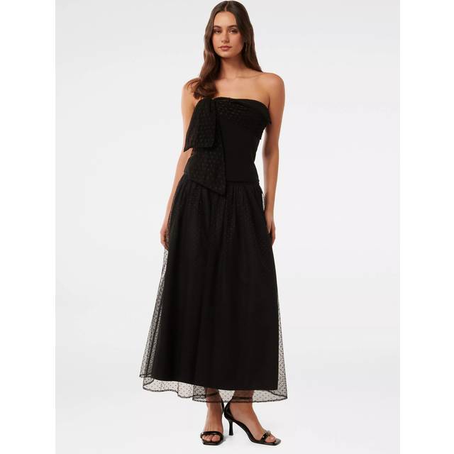 Forever New Anais Tulle Midi Skirt, Black