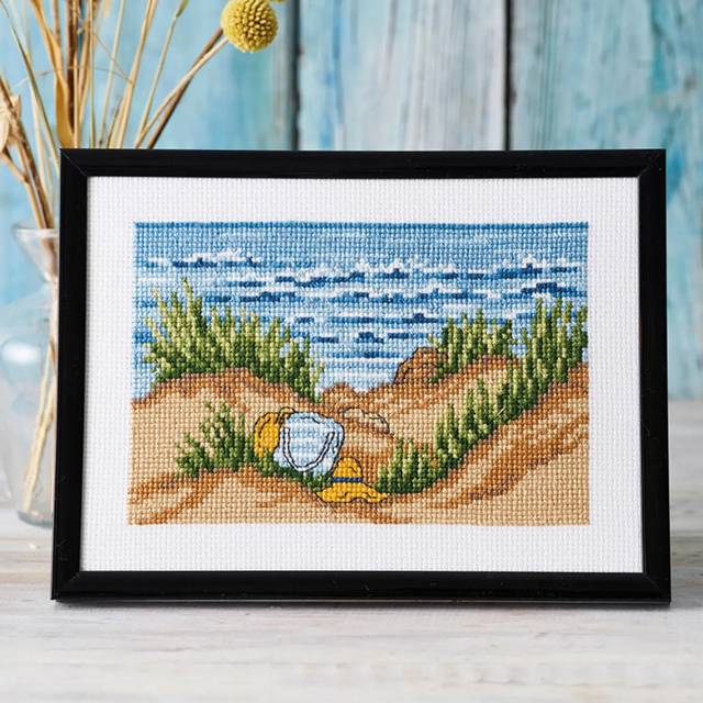 Permin counted cross stitch kit "beach bag", 18x13cm