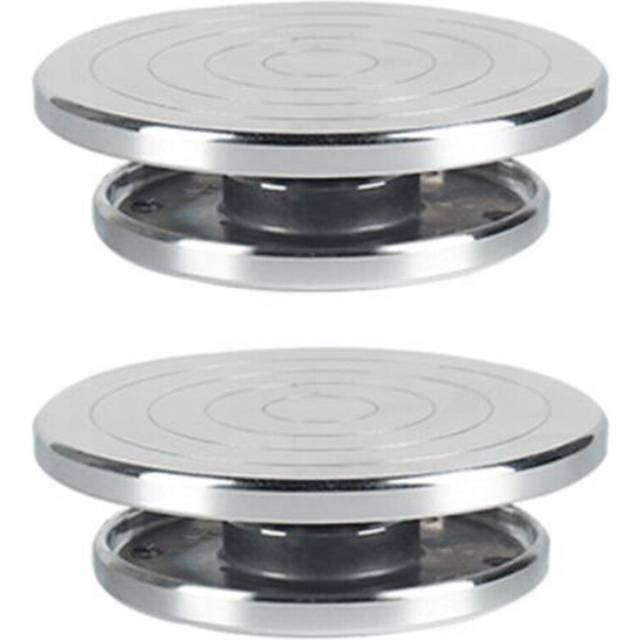 2X 12/15cm Double Face Use Aluminum Alloy Turntable for Ceramic Clay Sculpture Platform Pottery Wheel Rotating Tools