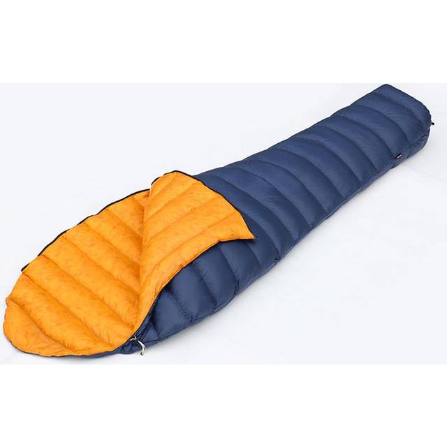 Down Sleeping Bag Ultralight Camping Sleeping Bag for Adults 90percent  Duck Down FP800+ for 5-10 degrees C navy blue