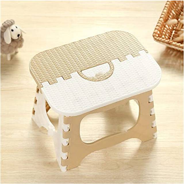 Hyuduo Compact Foldable Stool, Plastic Folding Step Stool, 10.11 * 7.67 * 7.67Inch, Kitchen Garden Bathroom Stepping Stool For Kids Adult Outdoor