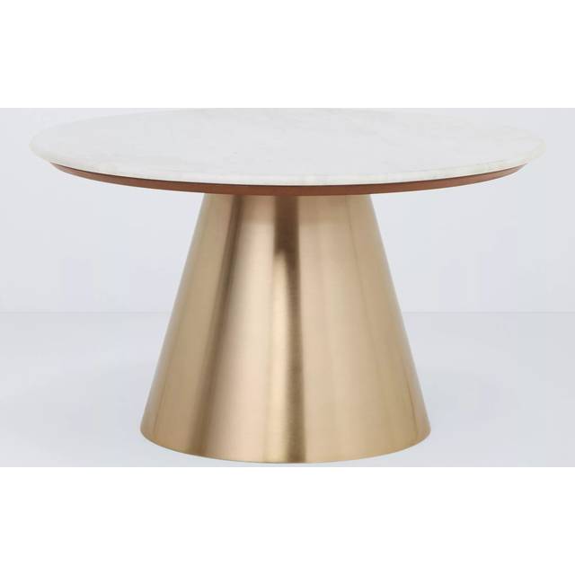 John Lewis Plaza Marble Top Coffee Table, Brass