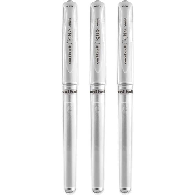 Uni-Ball UM-153 Signo Broad Point Gel Pen - White - by Uni-ball (Pack of 3)
