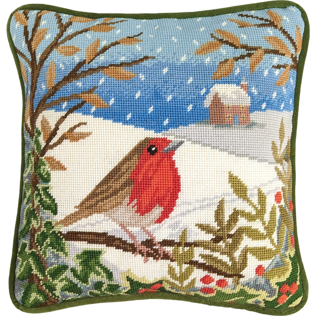 When robins appear tapestry cushion kit bothy threads
