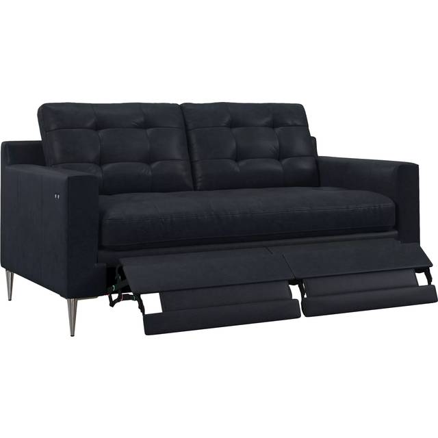John Lewis Draper II Motion Medium 2 Seater Leather Sofa, Metal Leg