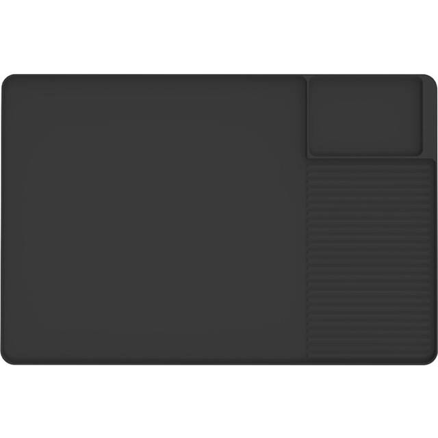 Silicone Coffee Mat 24x16In Bar with Detachable Dish Drying for Kitchen Countertops Accessories A