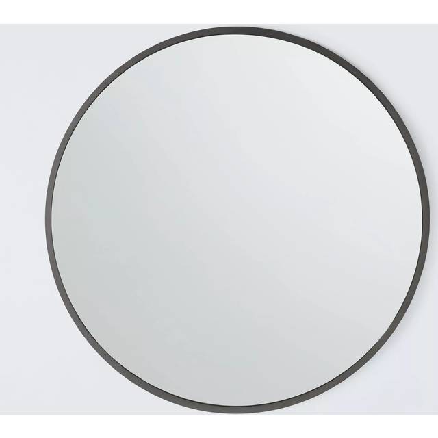 John Lewis Rye Metal Frame Round Wall Mirror, 80cm
