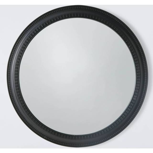 John Lewis Classic Ornate Round Wood Frame Wall Mirror, 70cm, Black