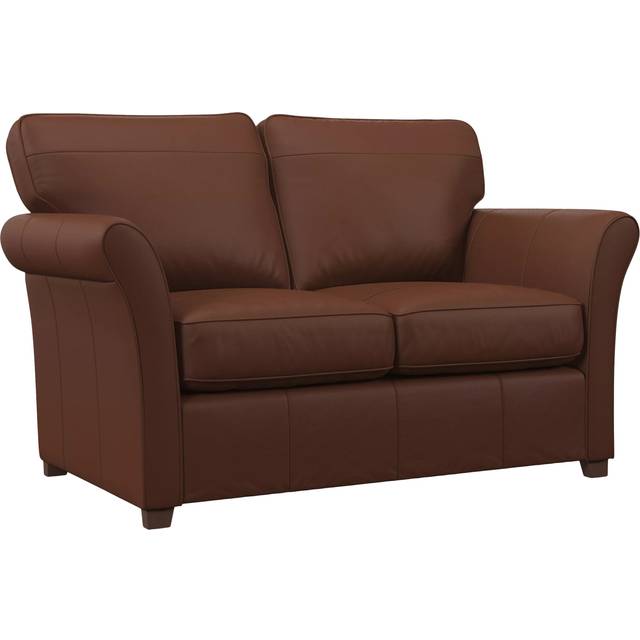 John Lewis Charlotte II Leather Sofa Bed, Dark Leg