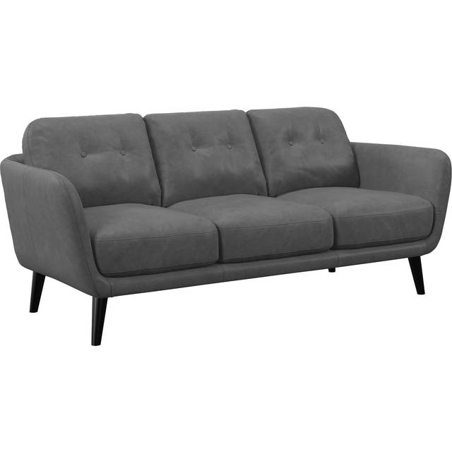 John Lewis Arlo Large 3 Seater Leather Sofa, Dark Leg