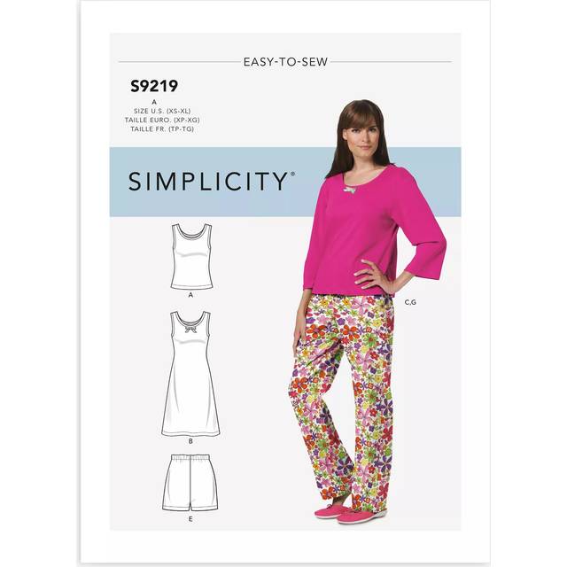 Simplicity Misses' Sleepwear, S9219, A