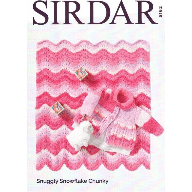 Sirdar snuggly snowflake chunky knitting pattern 5162 coat & blanket