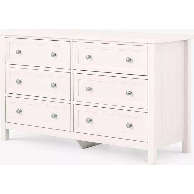 Julian Bowen Maine 6 Drawer Wide Chest, White