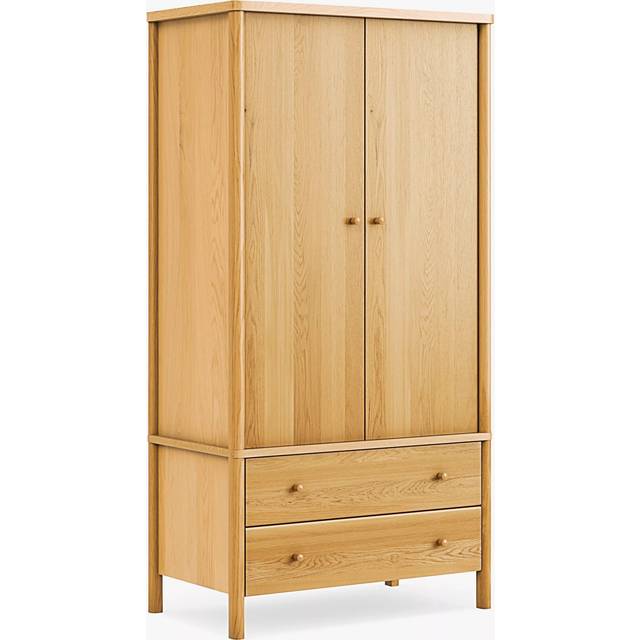John Lewis Spindle Double Wardrobe with 2 Drawers, Oak