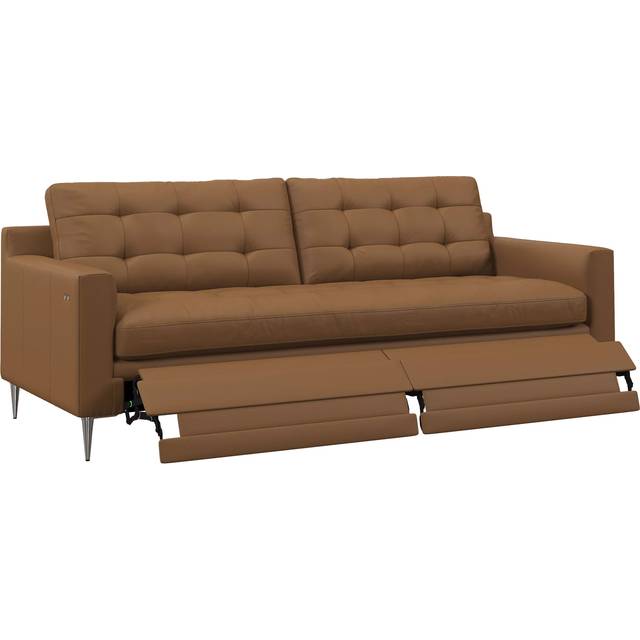 John Lewis Draper II Motion Large 3 Seater Leather Sofa, Metal Leg