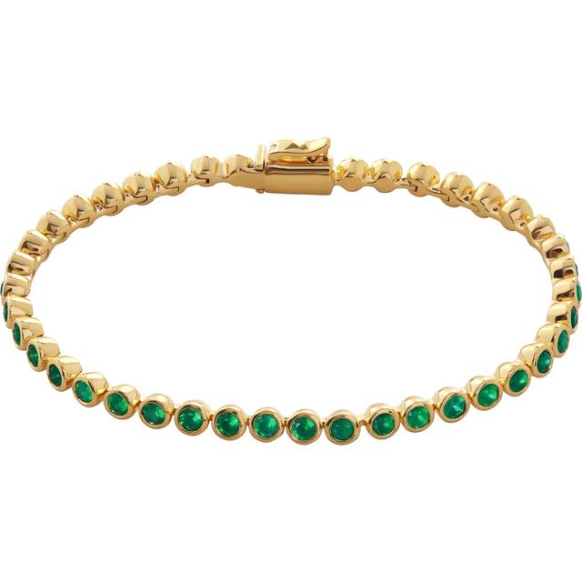 Monica Vinader Essential Onyx Tennis Bracelet, Gold