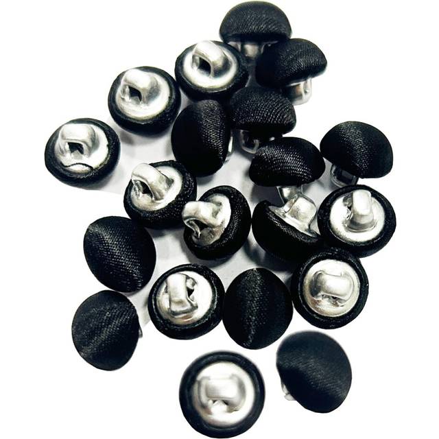 KKmeter 20 Pack Tuxedo Buttons Smooth Satin Covered Metal Shank Buttons for Vintage Suits Bridal Dress Gowns Blouses Coats 10mm
