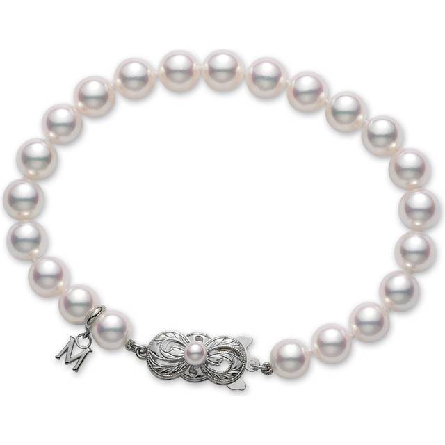 Mikimoto 18ct White Gold 7mm A Class Akoya Pearl Bracelet
