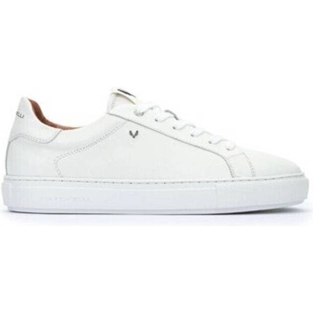 Martinelli för män. 1738-2950S Hastings läder sneakers vit (44), Hud, Karta, Nyckelband, Casual - Vit, Läder (44)