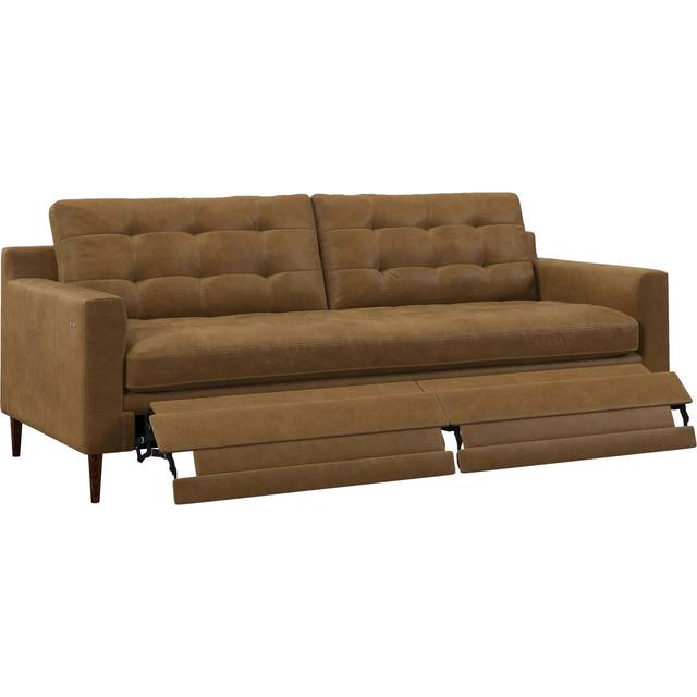 John Lewis Draper II Motion Large 3 Seater Leather Sofa, Dark Leg