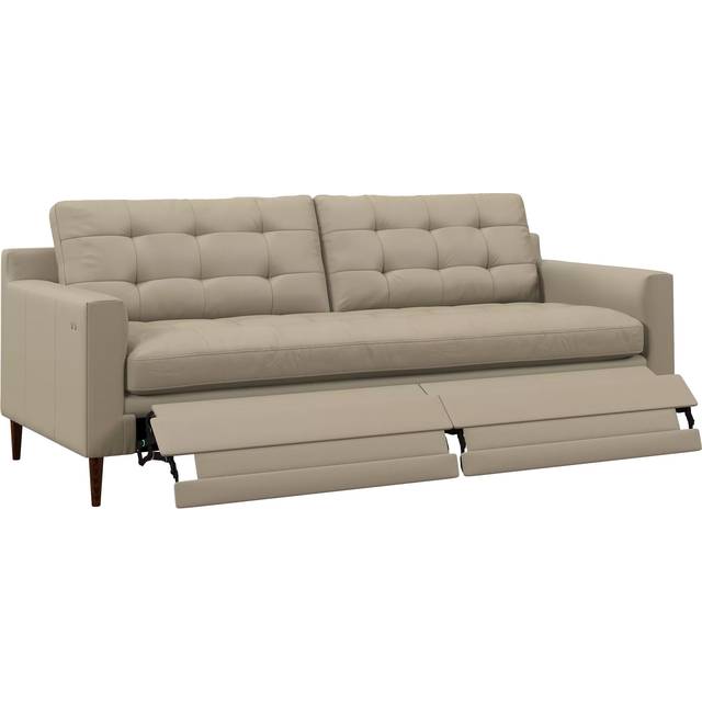 John Lewis Draper II Motion Large 3 Seater Leather Sofa, Dark Leg