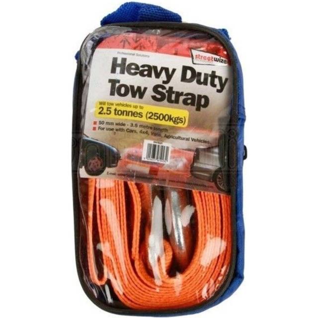 Streetwize 3.5m 2.5 Tons Heavy Duty Recovery Tow Strap Towing Rope Road Pull Car