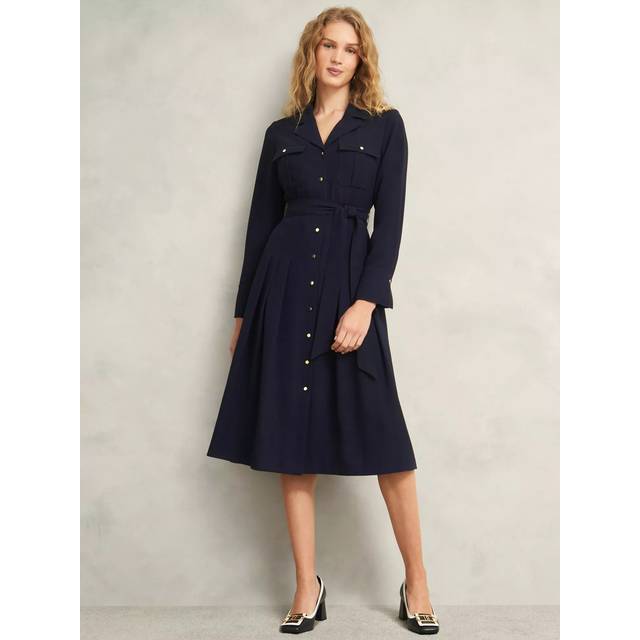 Hobbs Myla Utility Shirt Dress, Navy
