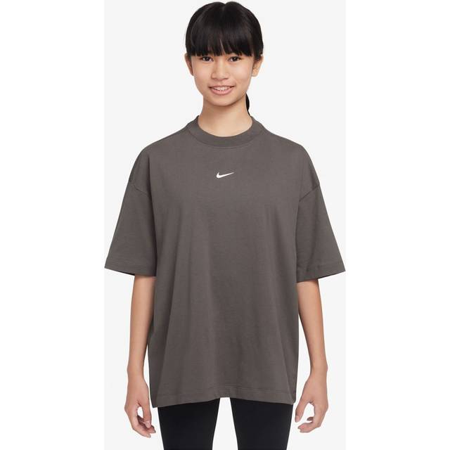 Nike Girls' Oversized T-Shirt Junior - Brown - Kids - 8-10Y