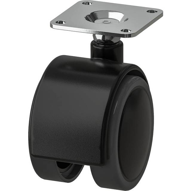 ALEX Castor Wheels Set of 4 50 mm Black Swivel Casters for Easy Mobility and Smooth Rolling