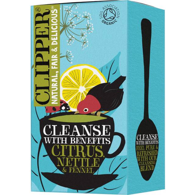 Organic Citrus, Nettle & Fennel Tea | 80 Cleanse with Benefits Infusion Teabags (4x Boxes of 20) | Bulk Buy, Home & Catering | Caffeine-Free Herbal