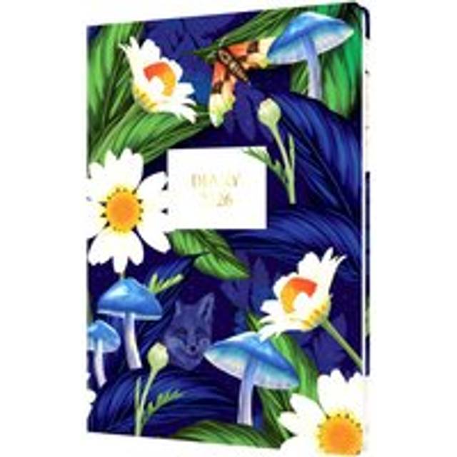 Collins 2025-2026 Down the Garden Path A5 Week-to-View Recycled Academic Diary - Navy Floral