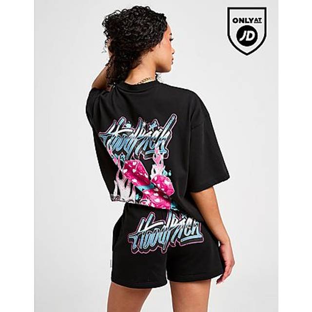 Hoodrich Erupt French Terry Shorts - Black - Womens - M