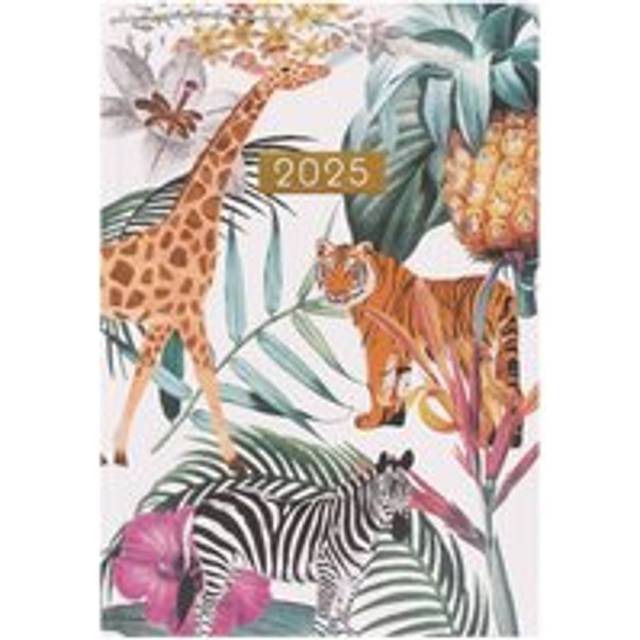 Ryman A5 Week to View 2025 Diary Animal Palm Design, none