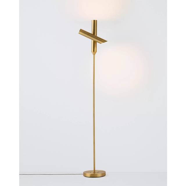 John Lewis Swivel LED Uplighter Floor Lamp, Matt Brass
