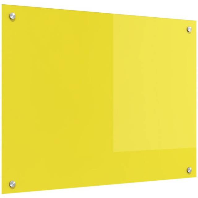 vidaXL Kök Backsplash Gul 80x60x0,6 cm Härdat Glas