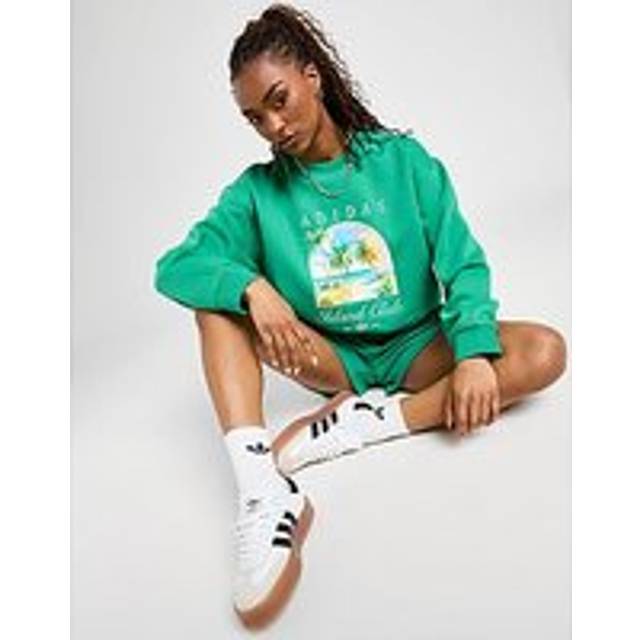 adidas Originals Island Club Crew Sweatshirt - Green - Womens