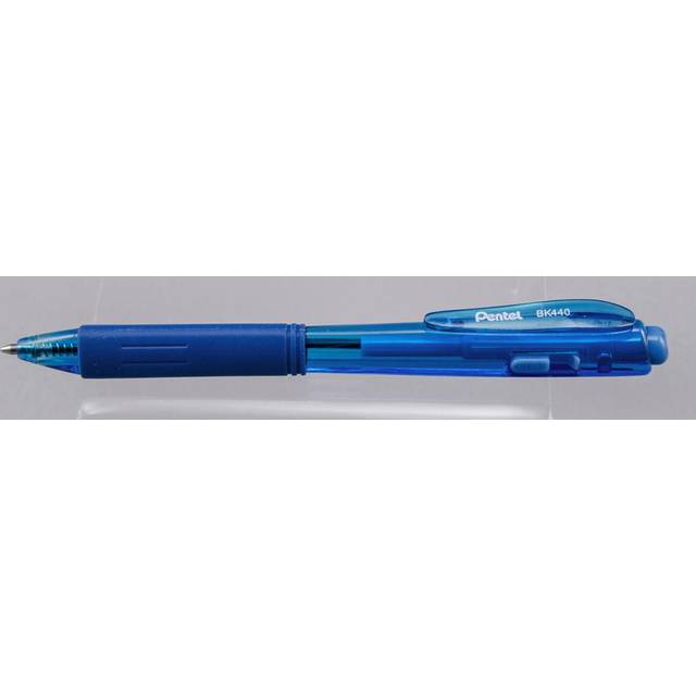 Pentel Ballpoint Pen  Retractable  Rubber Grip  Med  Green BK440-D