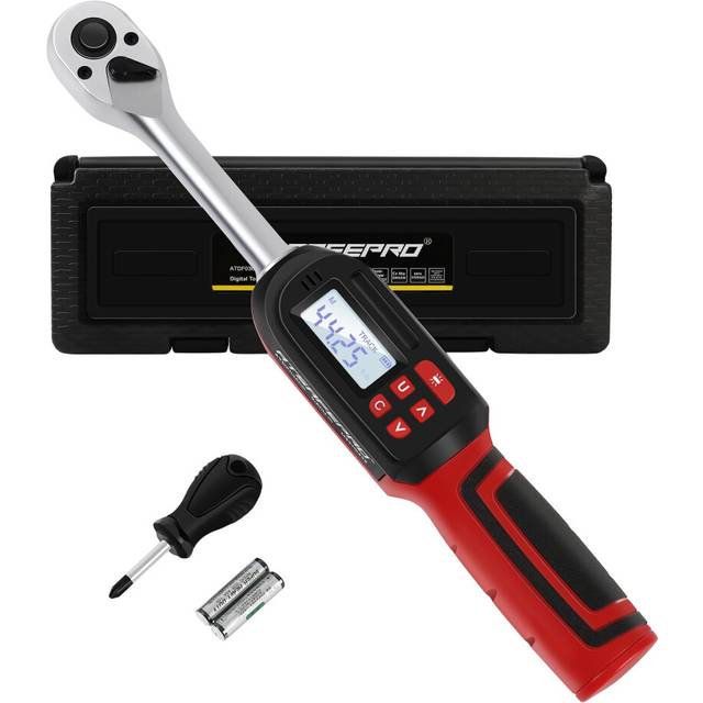 "ATsafepro Digital Torque Wrench 3/8"" Drive, Electronic Torque Wrench 3-60 Nm ?2% Torque Accuracy Dual-Direction,Preset Memory,Buzzer and LED Flash Not"
