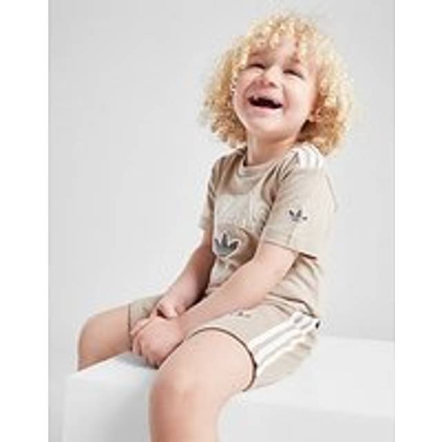 adidas Originals Varsity T-Shirt/Shorts Set Infant - Beige - 12-18M
