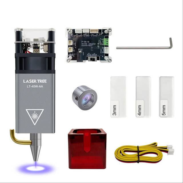 (LT-40W-AA) 20W 40W Laser Module 450nm TTL Blue Light Laser Engraver Head for Laser Engraving Cutting Machine Wood Working Tools