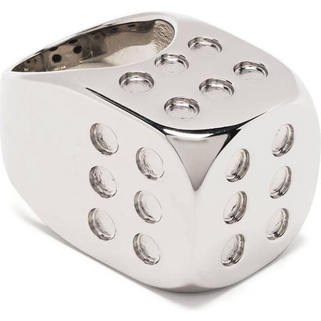 MM6 Maison Margiela - Roll Six chunky ring - men - Brass - 1 - Silver