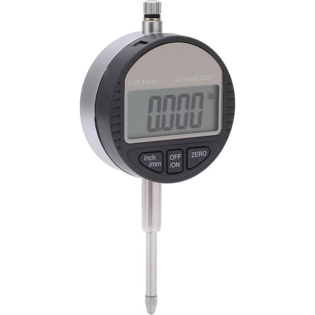 Digital Dial Indicator 0.01mm/0.0005in 0 to 25.4mm/1in LCD Display Alloy Probe ABS Electronic Dial