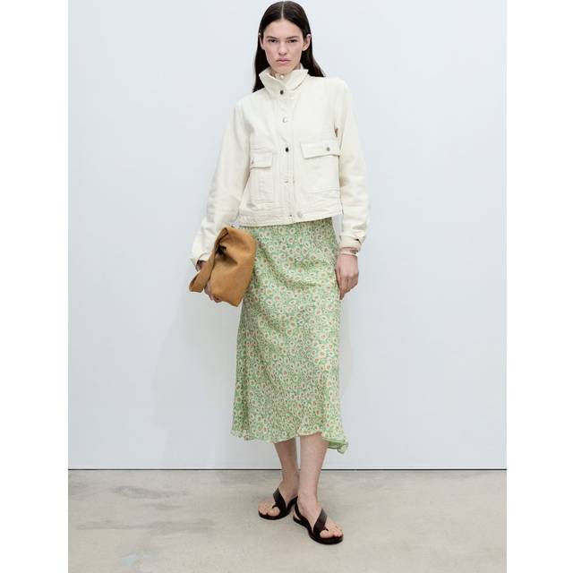 Mango Belle Floral Elasticated Waist Midi Skirt