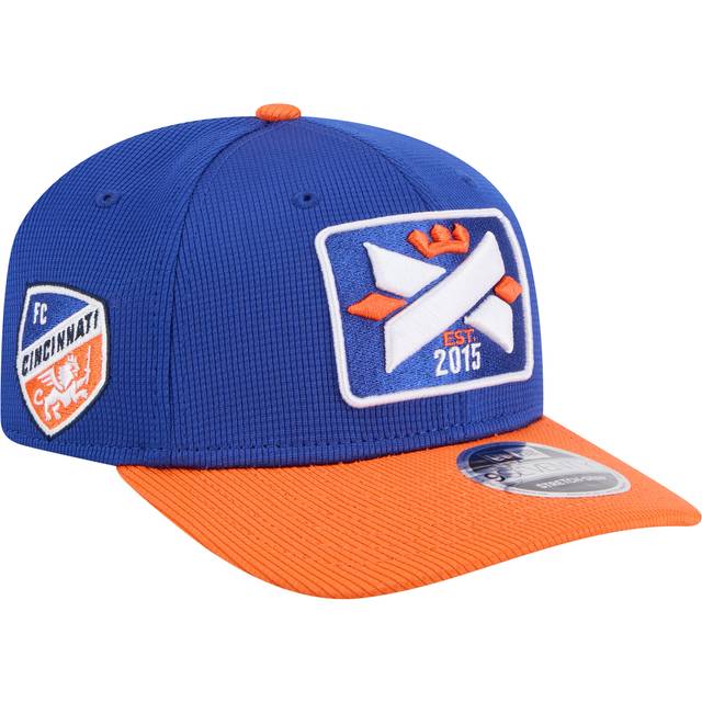 Men's New Era Blue/Orange FC Cincinnati 2025 Jersey Hook 9SEVENTY Stretch-Snap Hat - OSFM